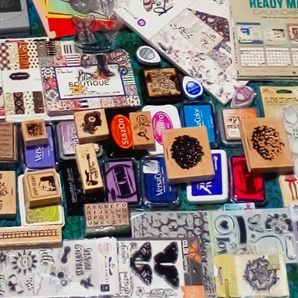 Crafting, scrapbooking, junk journals, stamps, paper, stamp pads....